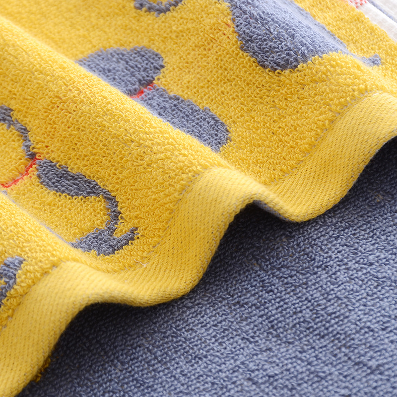 Dječji ručnik za lice s motivom psa, od čiste pamuka, žakard tkanina, 32S pređa, 50–80 g