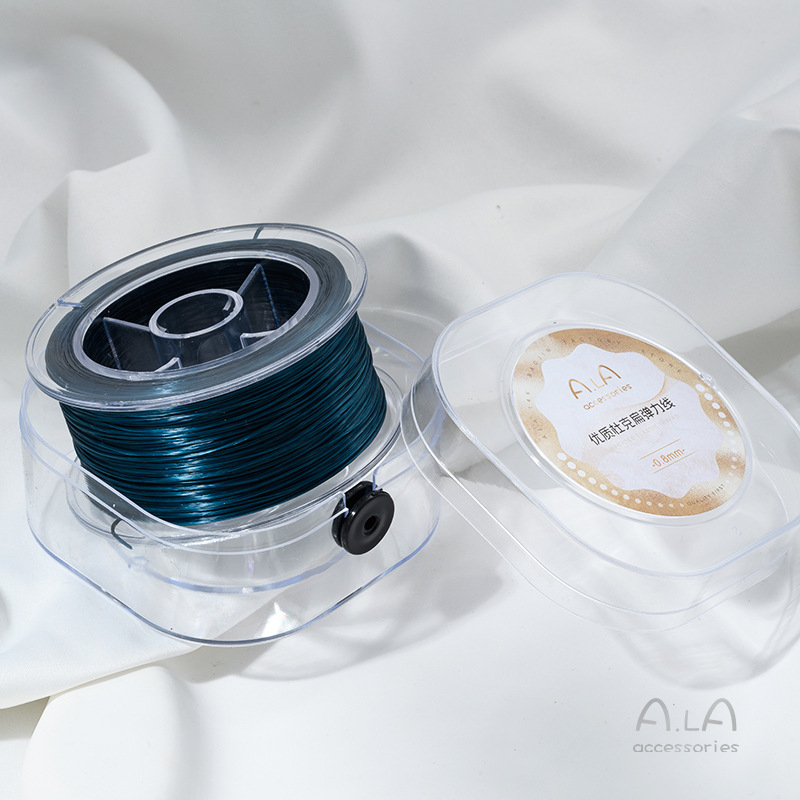 Elastična žica za izradu nakita za DIY narukvice | Duke plosna svilena žica | Kompatibilno s kristalnim perlama | Značka: Aila Accessories