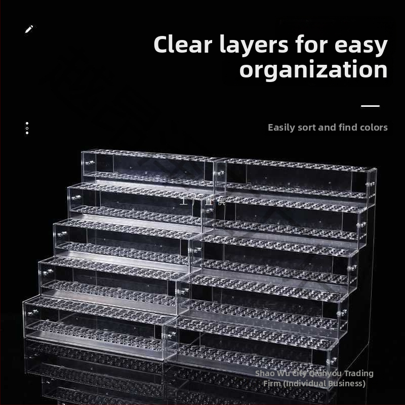 Akrilo stalinis rašiklių laikiklis su skylėmis, demonstracinė laikiklis ballpoint ir geliniams rašikliams, daugiasluoksnė konfigūracija (1–6 sluoksniai)