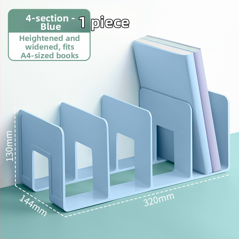 Hua Jie H990 Plastikinis Knygų Laikiklis su Skirstymo Skydeliais – Stalinis Dokumentų ir Knygų Saugojimo Laikiklis