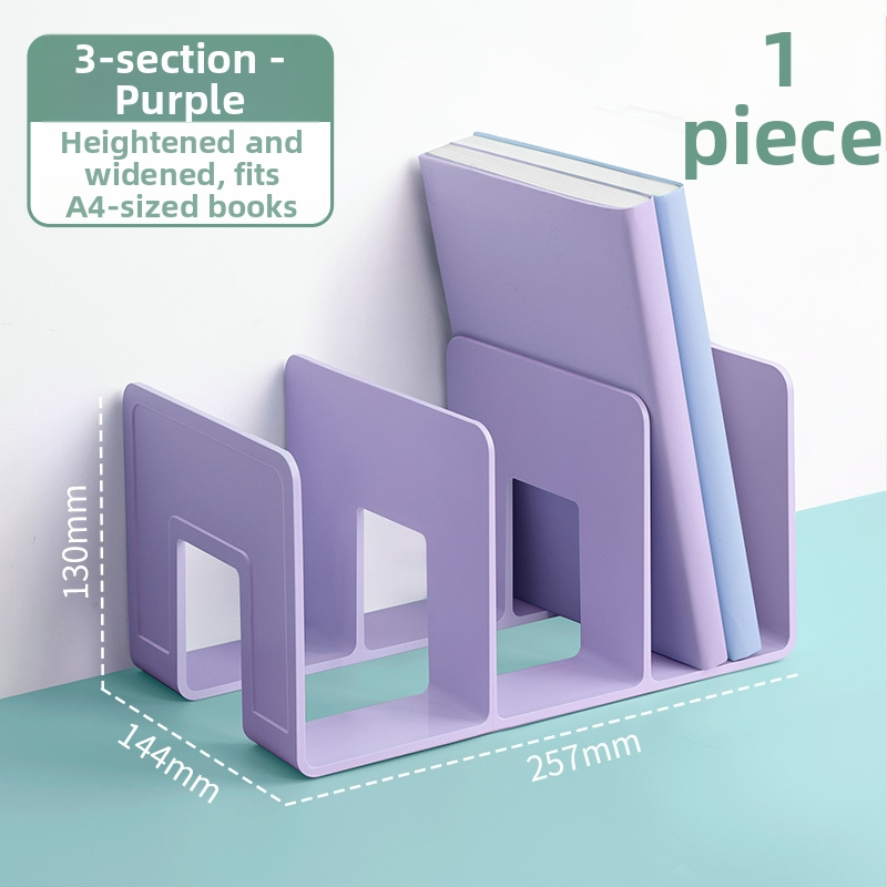 Hua Jie H990 Plastikinis Knygų Laikiklis su Skirstymo Skydeliais – Stalinis Dokumentų ir Knygų Saugojimo Laikiklis