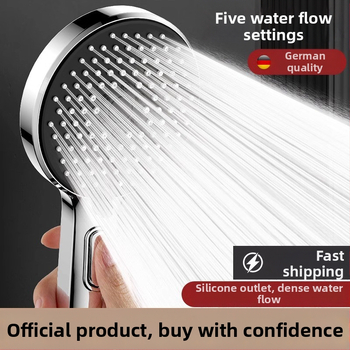 Slėginė dušo galvutė komplektas su purškimo ir masažo funkcijomis, ABS medžiaga, prekės ženklas Home rhyme