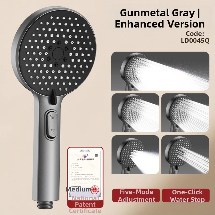 Slėginė dušo galvutė komplektas su purškimo ir masažo funkcijomis, ABS medžiaga, prekės ženklas Home rhyme