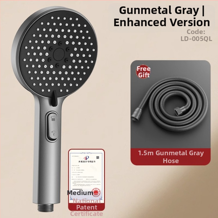 Slėginė dušo galvutė komplektas su purškimo ir masažo funkcijomis, ABS medžiaga, prekės ženklas Home rhyme