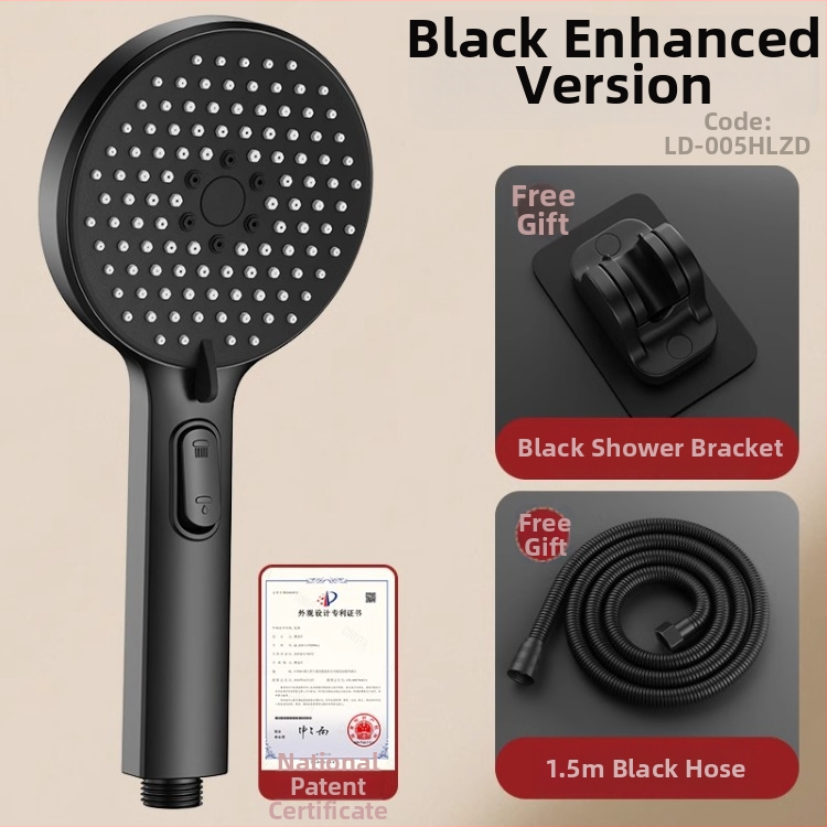 Slėginė dušo galvutė komplektas su purškimo ir masažo funkcijomis, ABS medžiaga, prekės ženklas Home rhyme