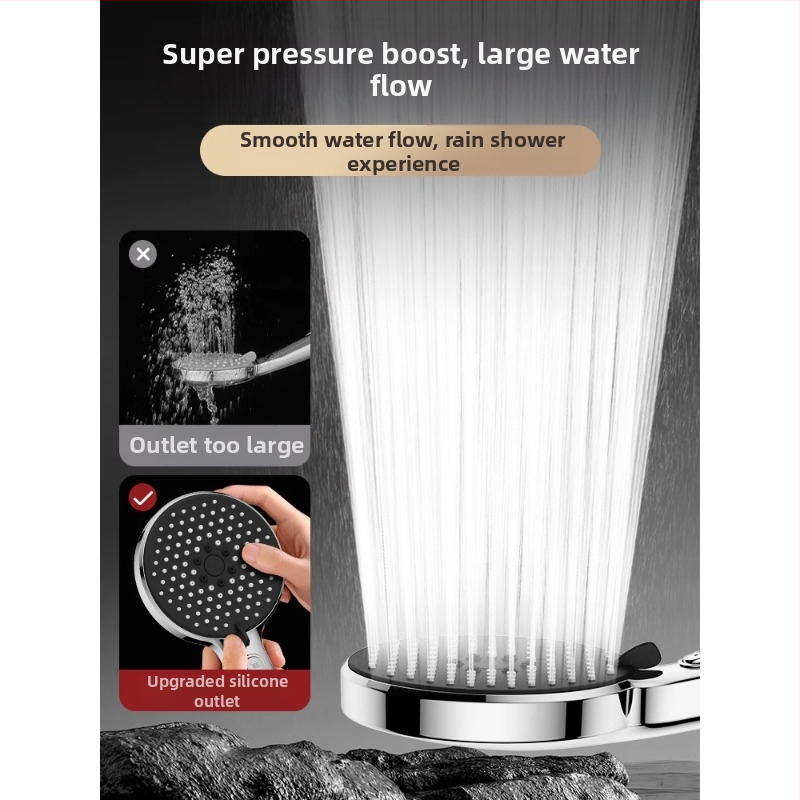 Surve duššipea komplekt spray ja massaaži funktsiooniga, ABS materjal, kaubamärk Home rhyme