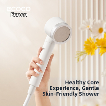 ecoco Dušo galva su slėgiu - ABS, apvali, įmontuota instaliacija, lietaus režimas
