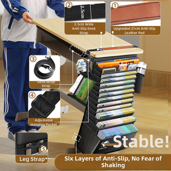 Stalo šoninė knygų krepšys, didelė talpa, Oxford audinys, modelis WQQ-GSF0716-001, 0,5 kg, skirta mokiniams