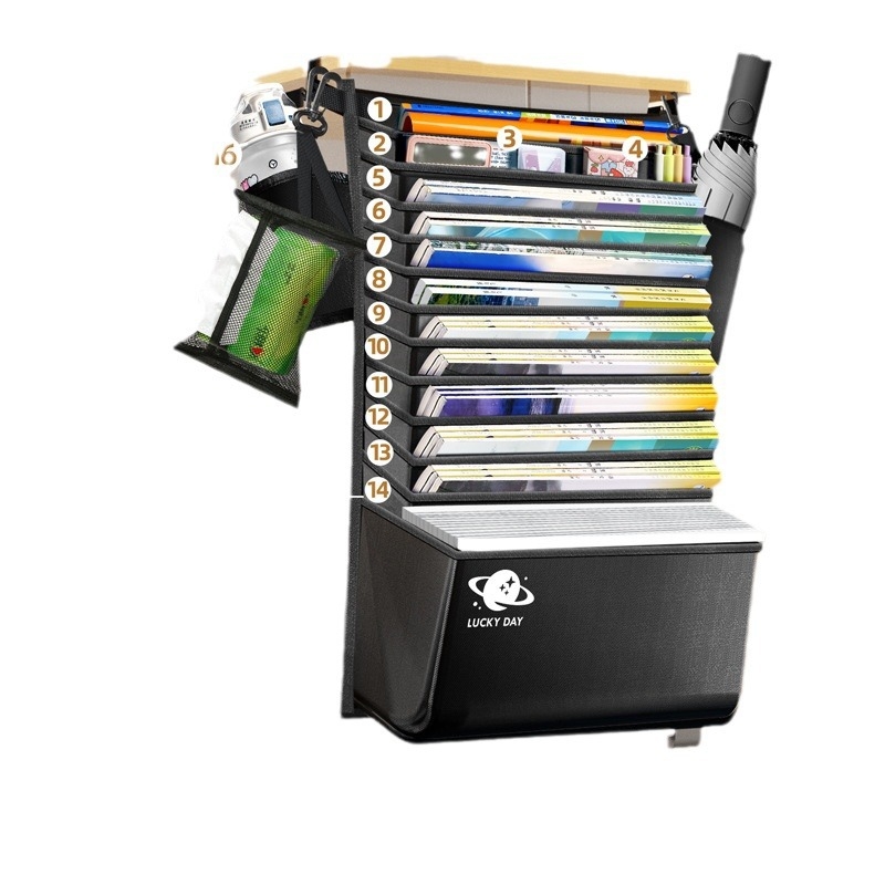 Stalo šoninė knygų krepšys, didelė talpa, Oxford audinys, modelis WQQ-GSF0716-001, 0,5 kg, skirta mokiniams