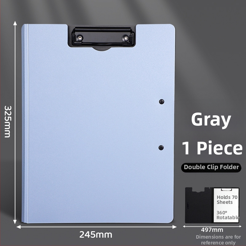 Stora lenta su dvigubu tvirtu klipu, PVC medžiaga, dokumentų laikymui ir rašymui, talpina iki 70 lapų