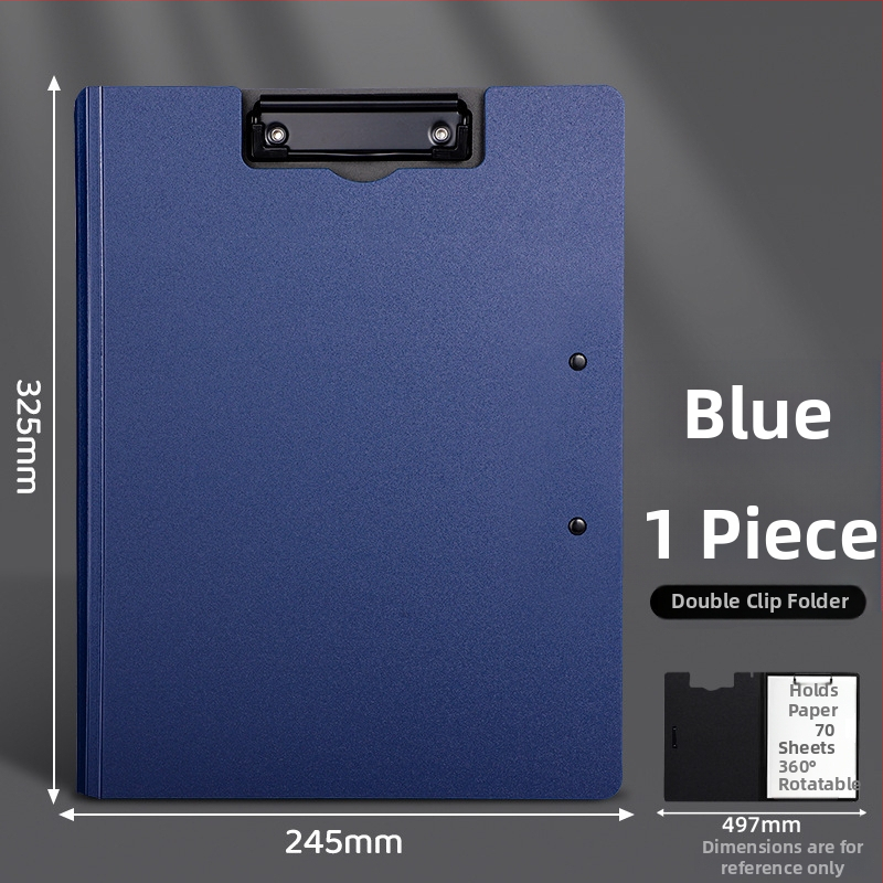 Stora lenta su dvigubu tvirtu klipu, PVC medžiaga, dokumentų laikymui ir rašymui, talpina iki 70 lapų