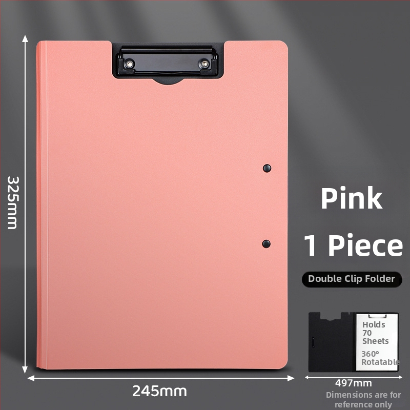 Stora lenta su dvigubu tvirtu klipu, PVC medžiaga, dokumentų laikymui ir rašymui, talpina iki 70 lapų