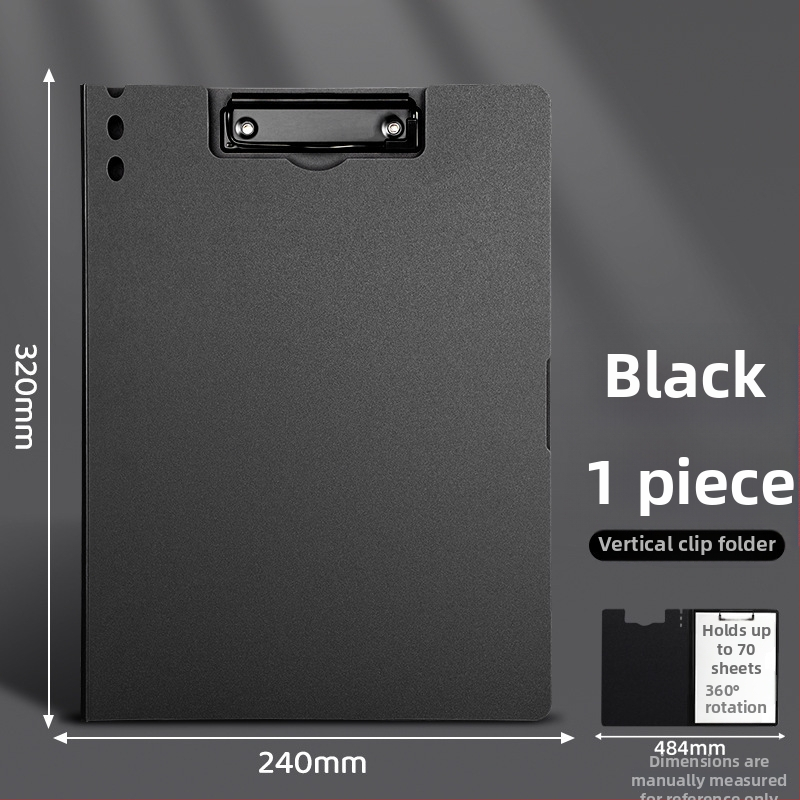 Stora lenta su dvigubu tvirtu klipu, PVC medžiaga, dokumentų laikymui ir rašymui, talpina iki 70 lapų