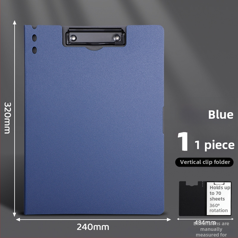 Stora lenta su dvigubu tvirtu klipu, PVC medžiaga, dokumentų laikymui ir rašymui, talpina iki 70 lapų