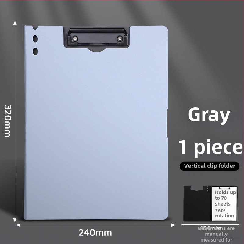 Stora lenta su dvigubu tvirtu klipu, PVC medžiaga, dokumentų laikymui ir rašymui, talpina iki 70 lapų