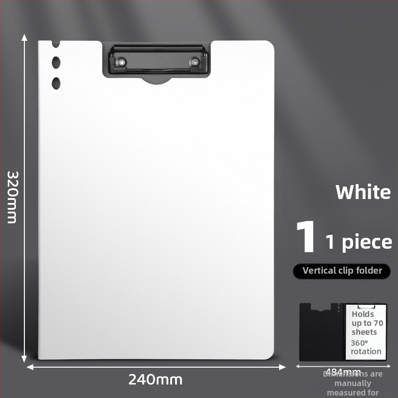 Stora lenta su dvigubu tvirtu klipu, PVC medžiaga, dokumentų laikymui ir rašymui, talpina iki 70 lapų