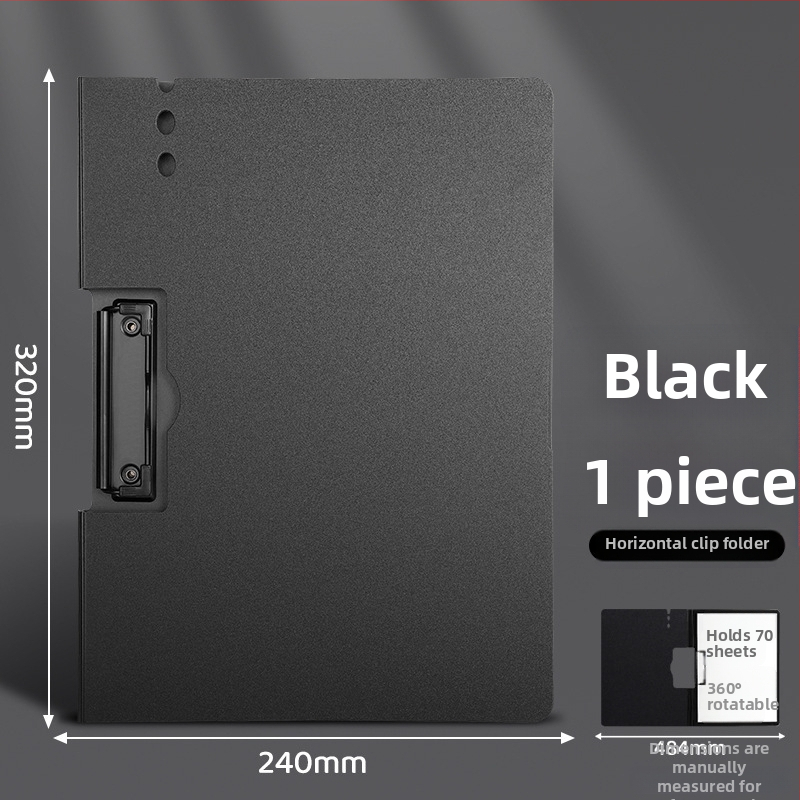 Stora lenta su dvigubu tvirtu klipu, PVC medžiaga, dokumentų laikymui ir rašymui, talpina iki 70 lapų