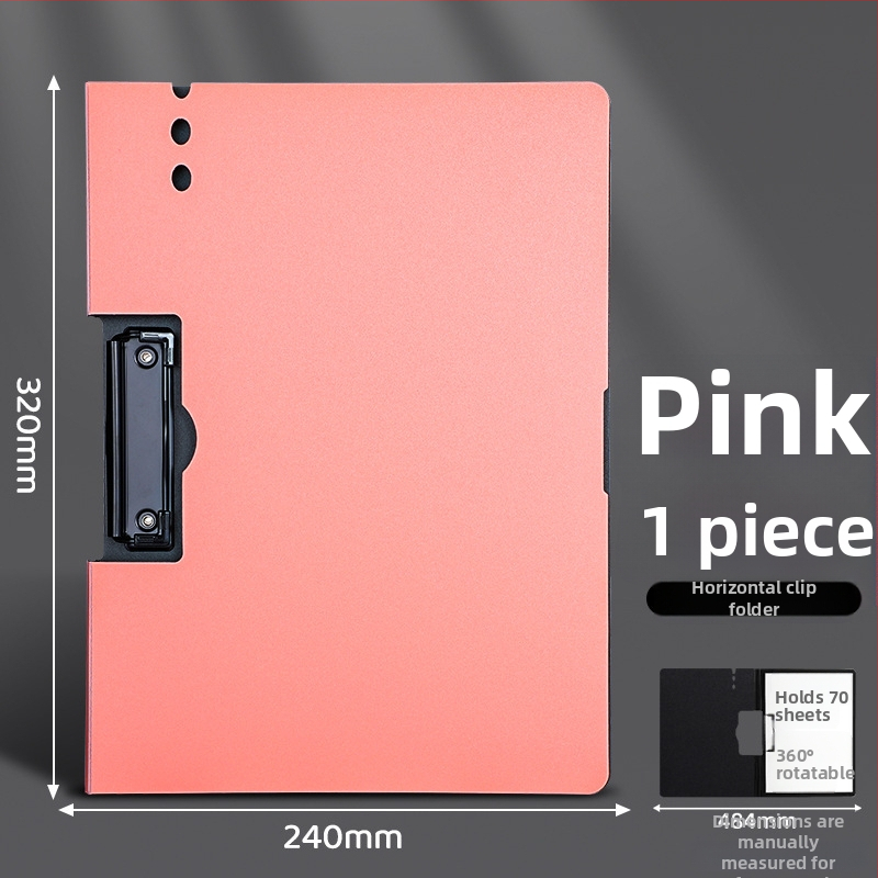 Stora lenta su dvigubu tvirtu klipu, PVC medžiaga, dokumentų laikymui ir rašymui, talpina iki 70 lapų