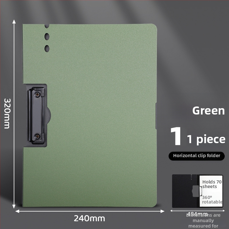 Stora lenta su dvigubu tvirtu klipu, PVC medžiaga, dokumentų laikymui ir rašymui, talpina iki 70 lapų