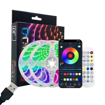 Λωρίδα LED για τηλεόραση RGB 5050, 30 LED, είσοδος 5V, 8W ανά μέτρο, απομακρυσμένος έλεγχος φωτισμού