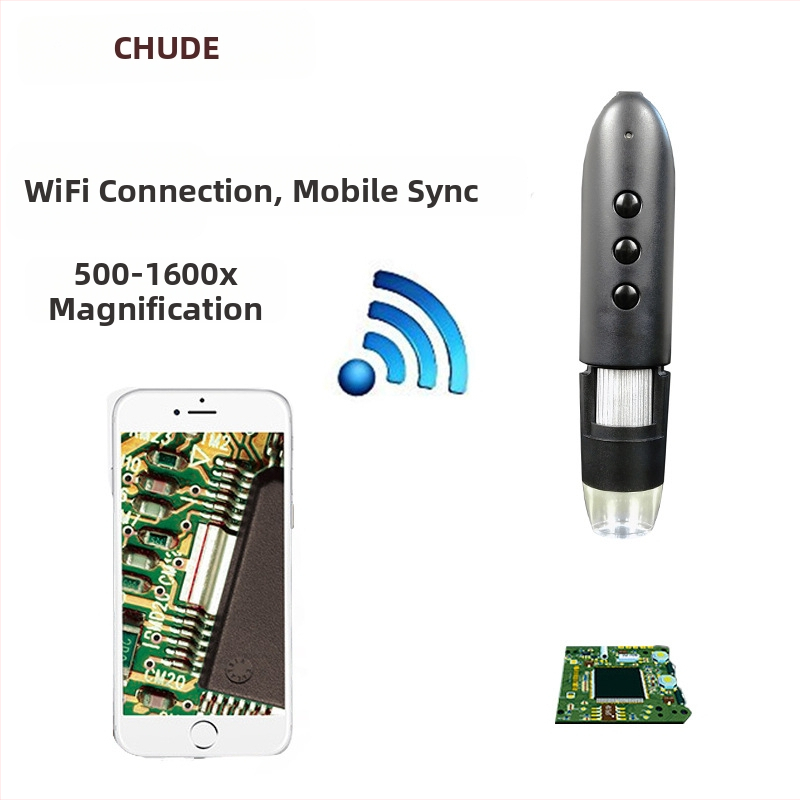 WiFi juhtmevaba mobiiltelefonimikroskoop makroobservationiks, 1600× suurendus, kaubamärk Chuda, mudel WIFI, päritolu Zhejiang