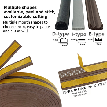 EPDM sandarinimo juosta durims ir langams - D tipo, lipni, atspari dėvėjimuisi, garso izoliacija