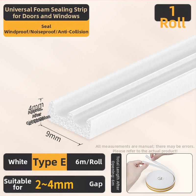 EPDM sandarinimo juosta durims ir langams - D tipo, lipni, atspari dėvėjimuisi, garso izoliacija