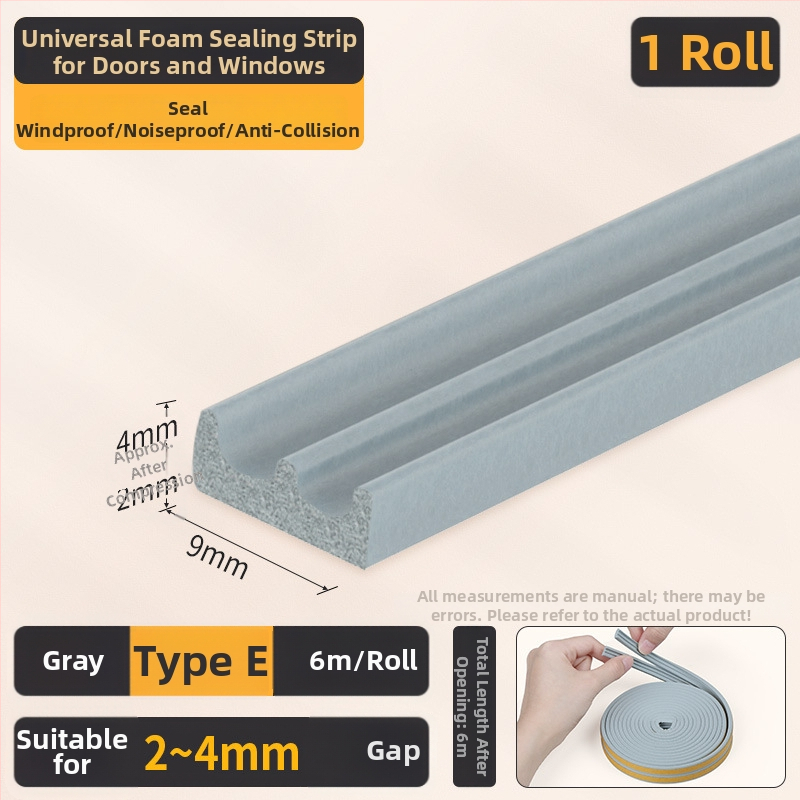 EPDM sandarinimo juosta durims ir langams - D tipo, lipni, atspari dėvėjimuisi, garso izoliacija