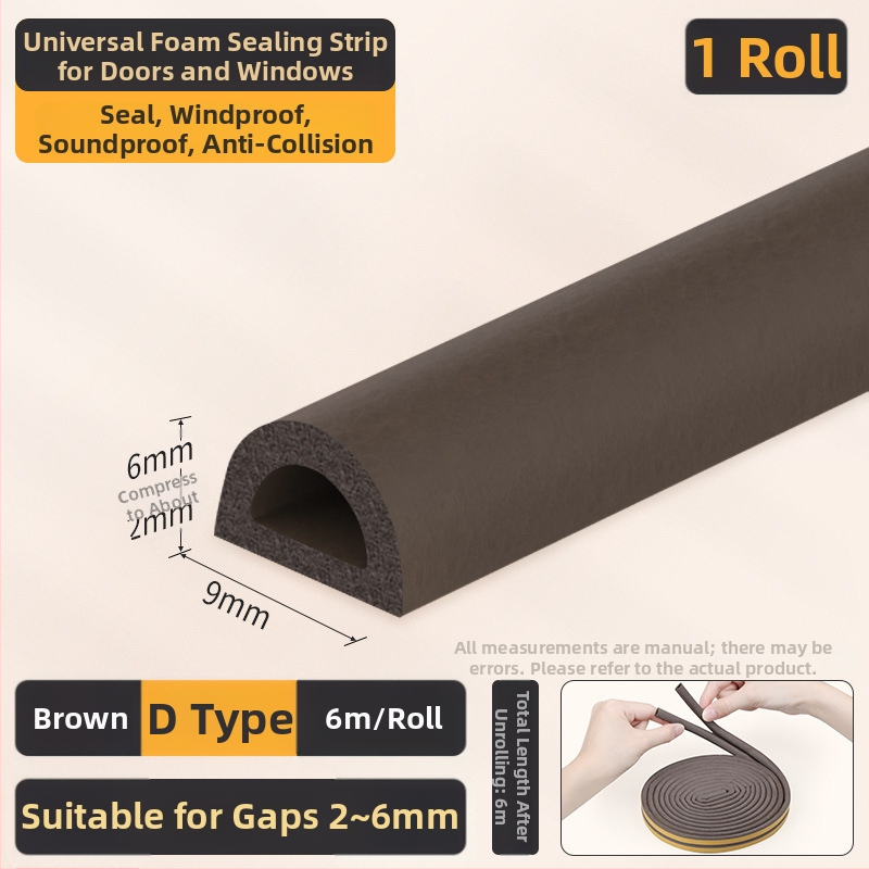 EPDM sandarinimo juosta durims ir langams - D tipo, lipni, atspari dėvėjimuisi, garso izoliacija