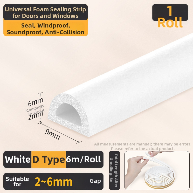 EPDM sandarinimo juosta durims ir langams - D tipo, lipni, atspari dėvėjimuisi, garso izoliacija