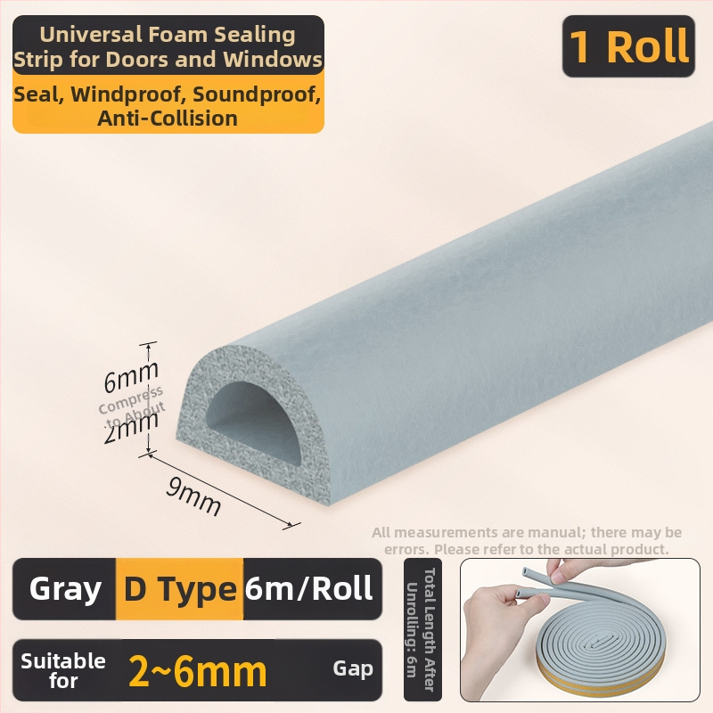 EPDM sandarinimo juosta durims ir langams - D tipo, lipni, atspari dėvėjimuisi, garso izoliacija