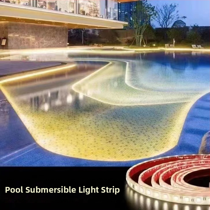 24V LED pás s IP68 vodotesný, 120 LED (3528), 10 W/m, stmievateľný