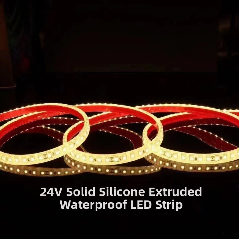 24V LED pás s IP68 vodotesný, 120 LED (3528), 10 W/m, stmievateľný