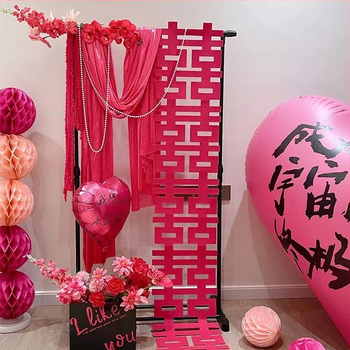 Kinijos stiliaus vestuvinė kambario dekoracija – kabamas ritinys su laimės ženklu, popieriaus medžiaga, ženklas Yisheng, kategorija: Laimingi žodžiai