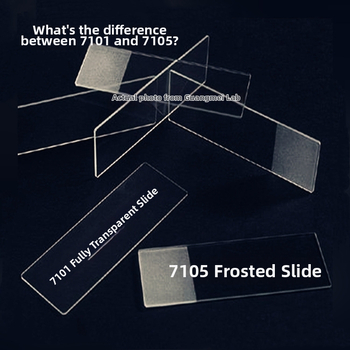 Sailboat 7101 stikliniai mikroskopiniai slaidai, skaidrūs, mikroskopijai