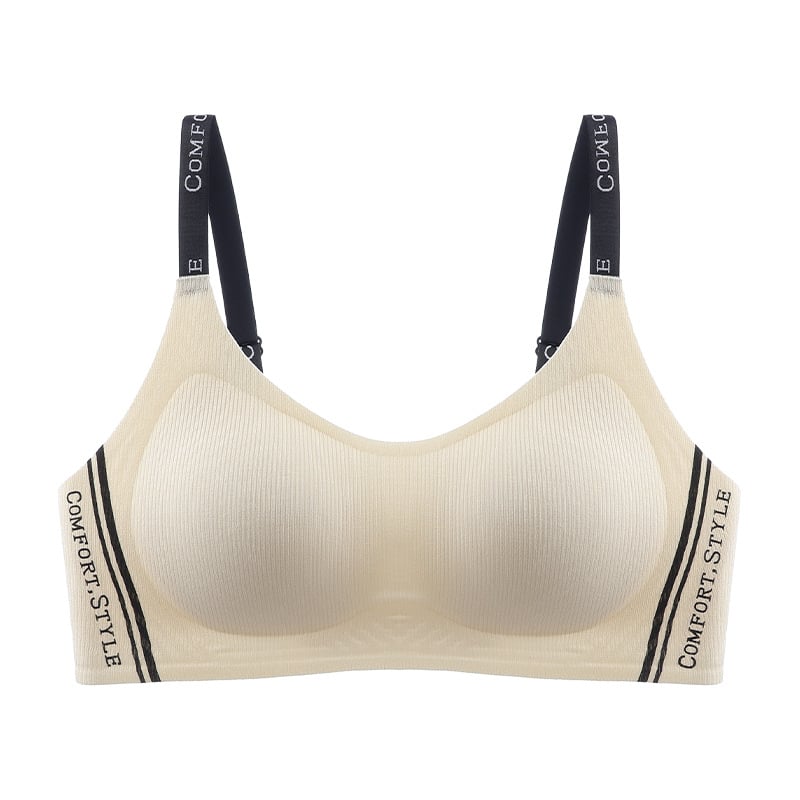 Nailonas sportinė liemenėlė su 3/4 puodelio, plonas formuojamas puodelis, pamušalas iš spandekso, fiksuoti dvigubi pečių dirželiai, nugaros užsegimas su trim eilių sagomis, funkcijos: surinkimas, nematomas prisitaikymas, patogumas