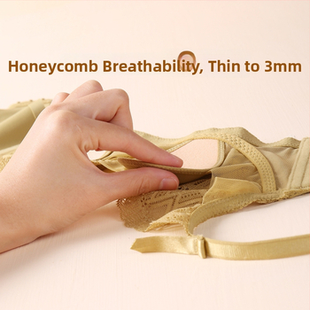 Mezgto nėrinių latekso liemenėlė push-up, ultra plonas formos kupas, 3/4 kupas, fiksuotos dvigubos petnešos, be plieno žiedų, nugaros dizainas