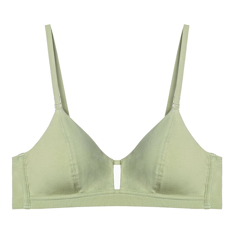 Bevielė liemenėlė iš modalinės medvilnės audinio, prancūziško trikampio kašičiai, 3/4 kašis, plonas formuojamasis kašis, nuimamos dvigubos petnešėlės, kvėpuojantis