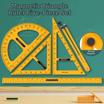 Mokymo magnetinis trikampis rinkinys – plastiko, modelis JXDCZ, prekinis ženklas Liangzhi, skirtas apskritimų braižymui lentos
