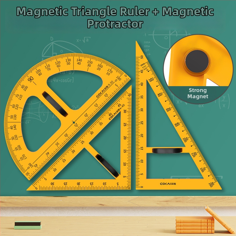 Mokymo magnetinis trikampis rinkinys – plastiko, modelis JXDCZ, prekinis ženklas Liangzhi, skirtas apskritimų braižymui lentos