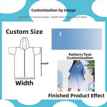 Greitai džiūstantis pončo rankšluostis plaukimo ir banglenčių sportui, unisex vonios chalatas, ultra-fine pluoštas, 300–400 g, 150d siūlai, spauda, pritaikomas