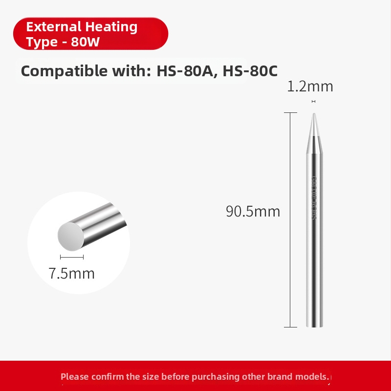 Be švino litavimo galvutė, aukštos galios serija, 80–1000W, oksidacijai atsparus vario pagrindas