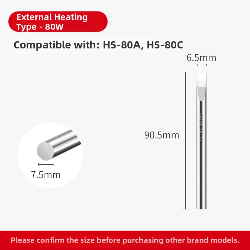 Be švino litavimo galvutė, aukštos galios serija, 80–1000W, oksidacijai atsparus vario pagrindas