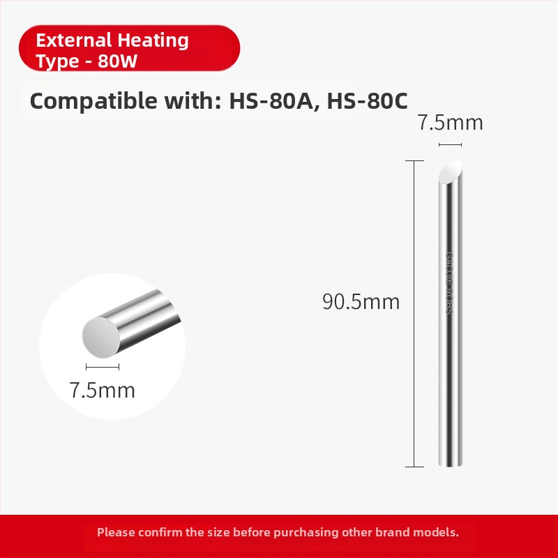 Be švino litavimo galvutė, aukštos galios serija, 80–1000W, oksidacijai atsparus vario pagrindas