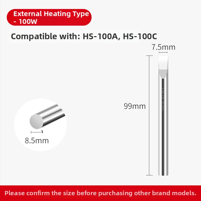 Be švino litavimo galvutė, aukštos galios serija, 80–1000W, oksidacijai atsparus vario pagrindas