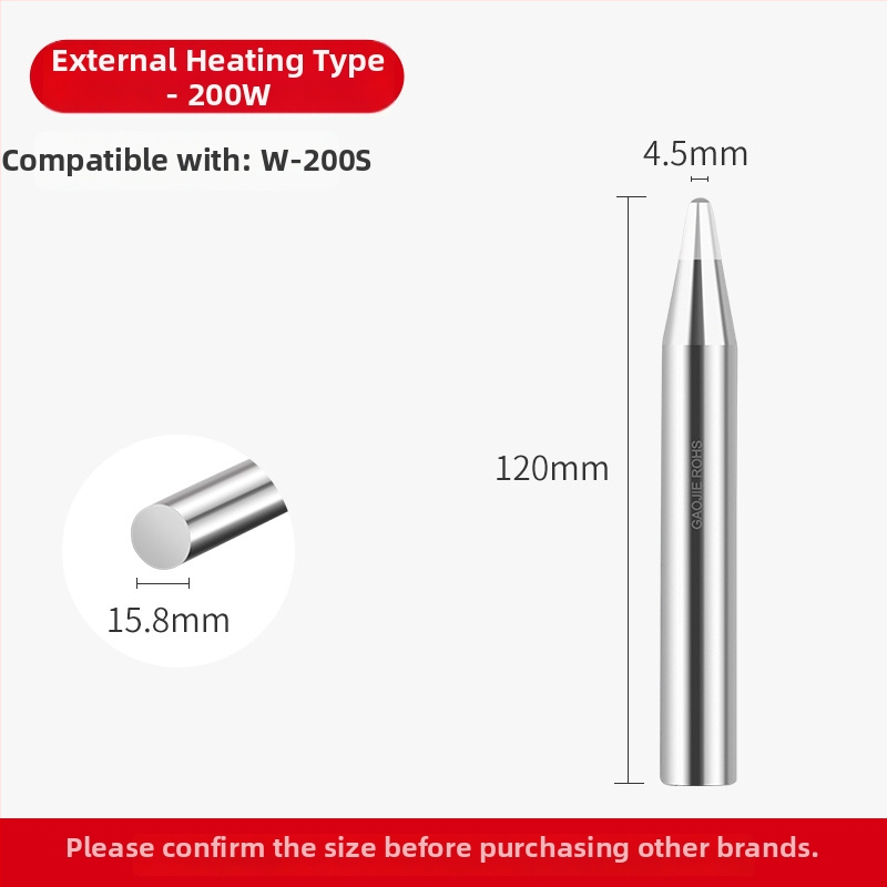 Be švino litavimo galvutė, aukštos galios serija, 80–1000W, oksidacijai atsparus vario pagrindas