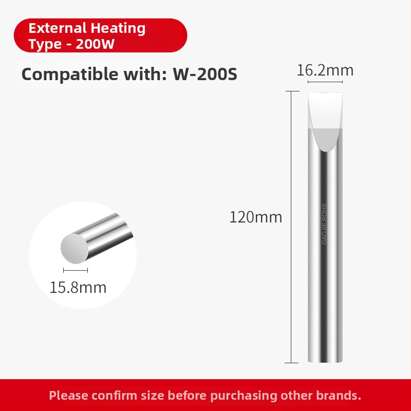 Be švino litavimo galvutė, aukštos galios serija, 80–1000W, oksidacijai atsparus vario pagrindas