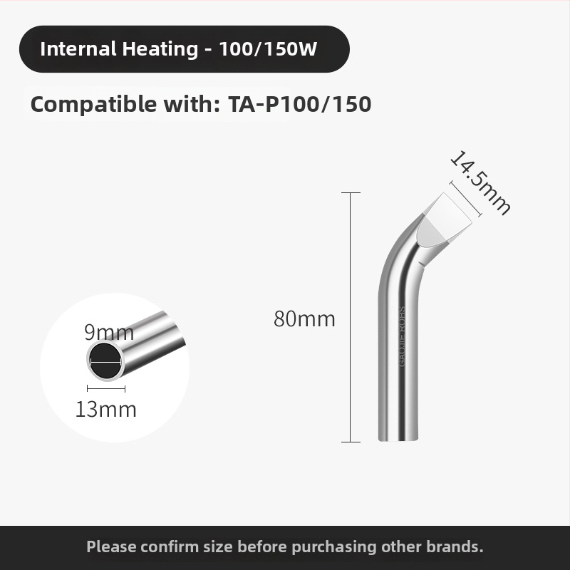Be švino litavimo galvutė, aukštos galios serija, 80–1000W, oksidacijai atsparus vario pagrindas