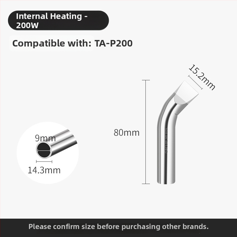 Be švino litavimo galvutė, aukštos galios serija, 80–1000W, oksidacijai atsparus vario pagrindas
