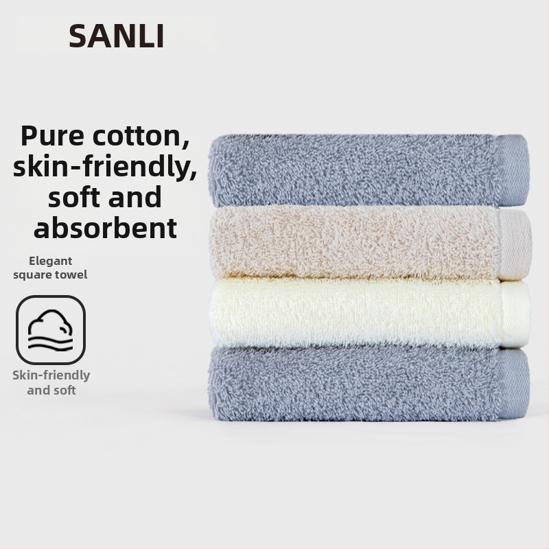 Sanli bērnu dvielis no 100% kokvilnas, dvielis sejai/ķermenim, 38 g, vienkārša aušana